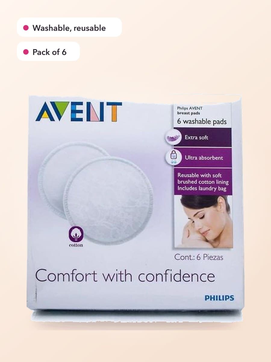 Philips Avent Washable Breast Pads, 6-pack